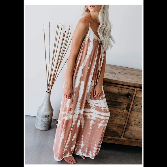 🆕 Tie Dye Baggy Spaghetti Strap Wide Leg J… - Picture 2 of 2